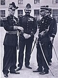 Dreyfus speaking with officers at the Invalides after his rehabilitation in 1906