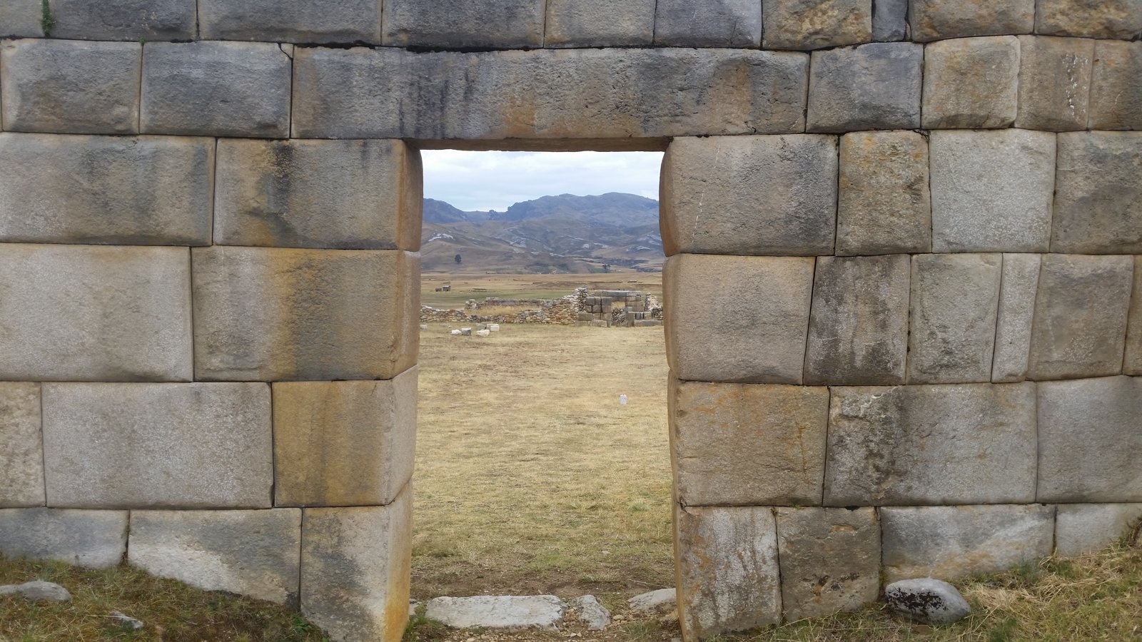 Precisely fitted stone doorway at the Inca provincial center of Huánuco Pampa