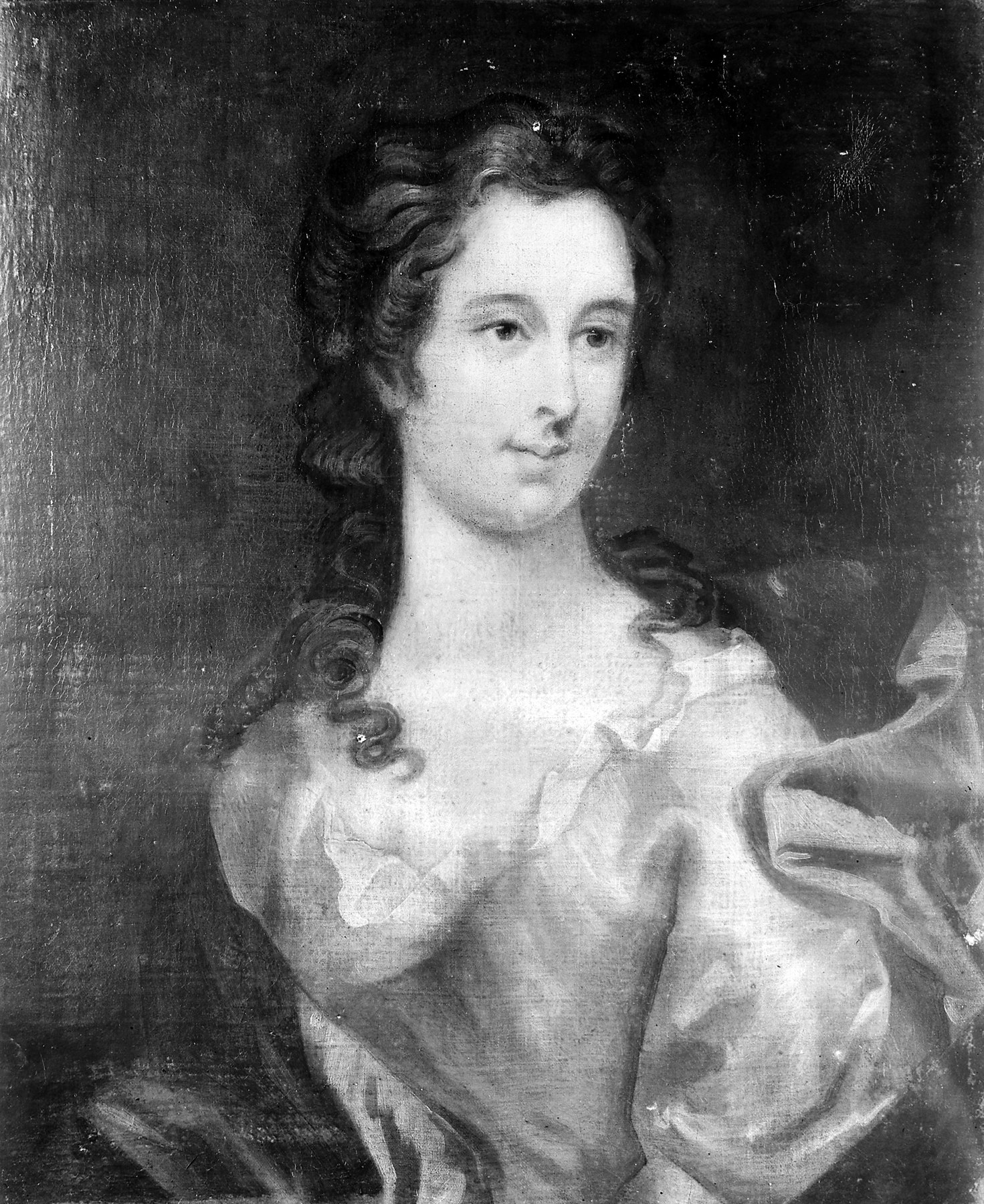 Historical portrait of Lady Mary Wortley Montagu wearing a patterned dress